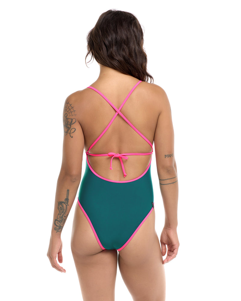 Vibration Devon One-Piece Swimsuit - Kingfisher