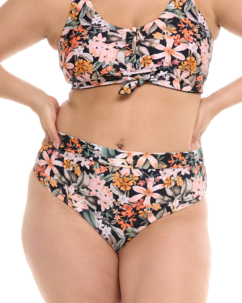 Matira Marlee High-Waist Bikini Bottom - Black