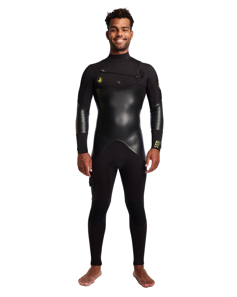 Men's 5370 3/2mm Chest Zip Fullsuit - Black