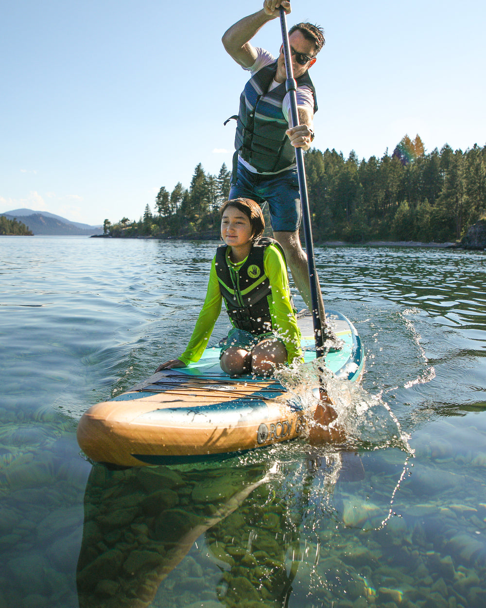 2024 Performer 11' Inflatable Paddle Board - Deep Sea/Isle Green